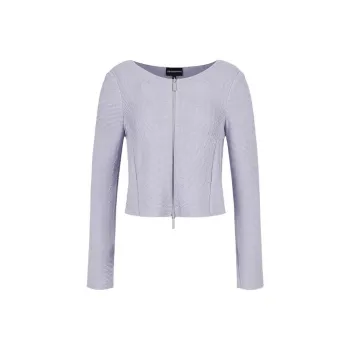 EMPORIO ARMANI Barré Jersey Zip up Jacket