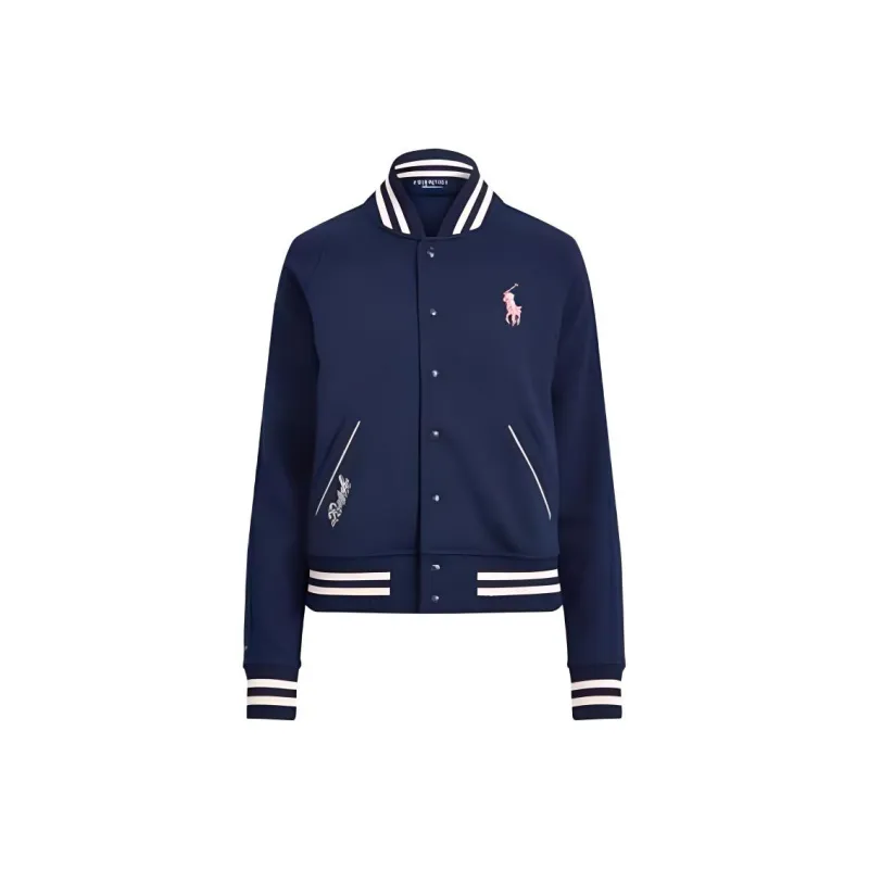 Polo Ralph Lauren FW22 Baseball Jacket Women's Navy Blue-0