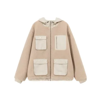 NO ONE ELSE Velvet feel Coat Unisex Beige Apricot