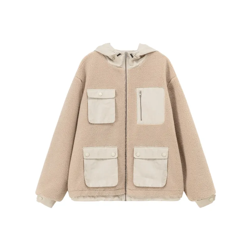 NO ONE ELSE Velvet feel Coat Unisex Beige Apricot-0