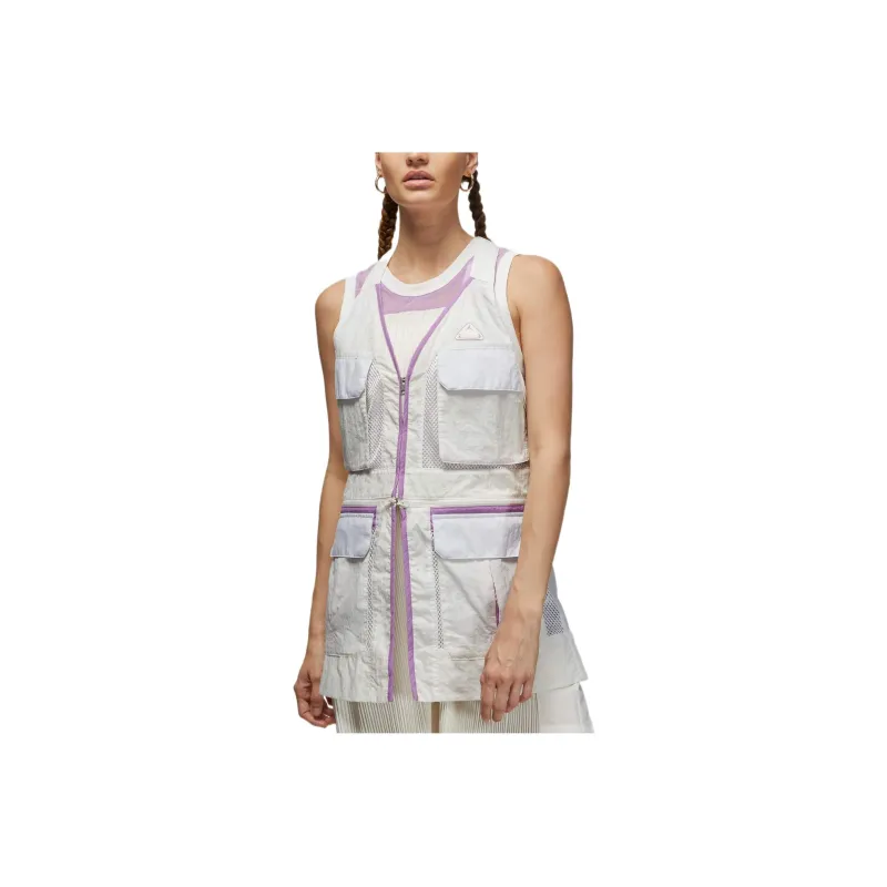 Jordan Vests Women's Phantom Gray White-0