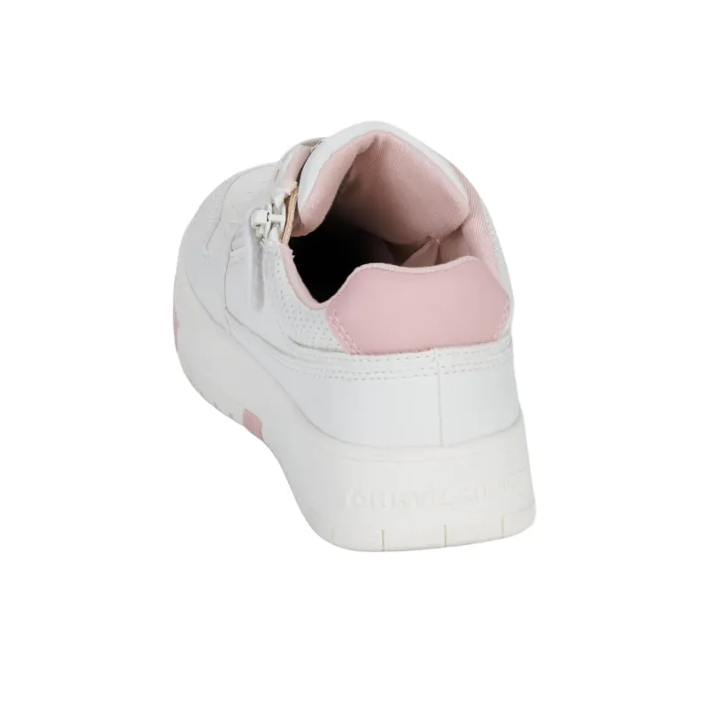 Tommy Hilfiger Low Top Skateboard Shoes Women's White Pink-5