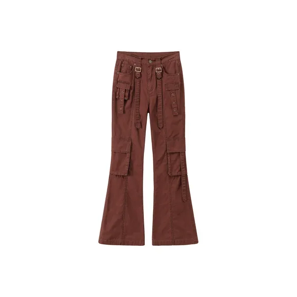 CHUU Casual Pants Women's Burgundy-0