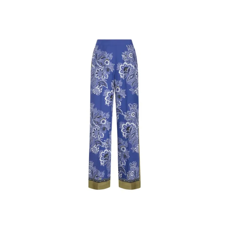 ETRO Bandana Print Straight Leg Trousers-0