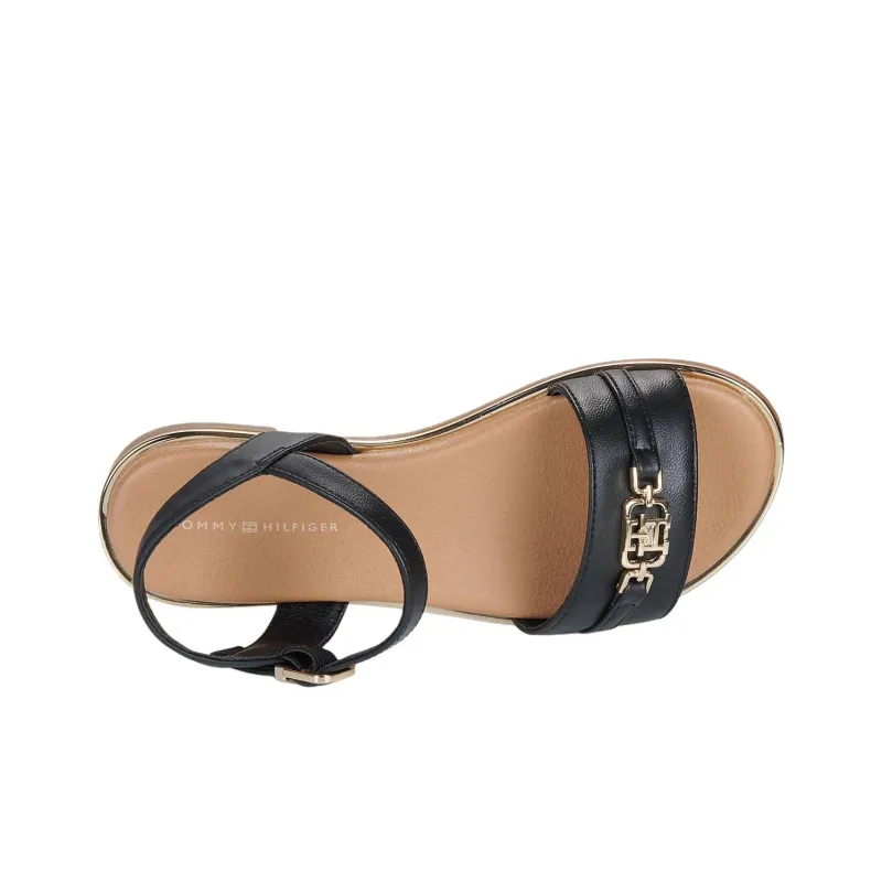 Tommy Hilfiger One Strap Sandals Women's Black-3