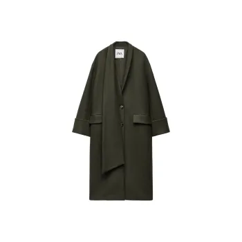 ZARA Coats Women's Dark Khaki