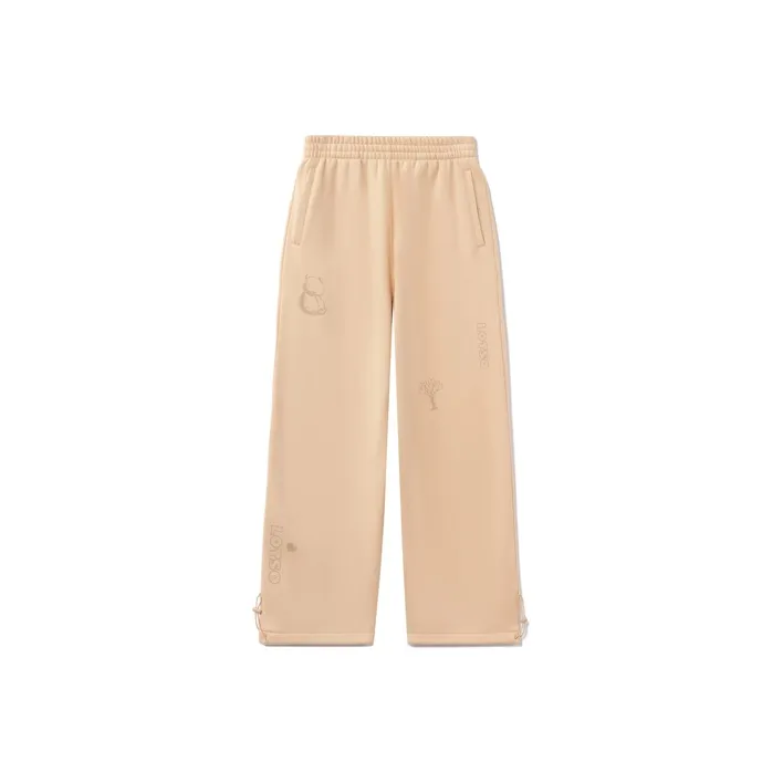 LiNing x Disney Knitted Sports Pants Women's Apricot-0
