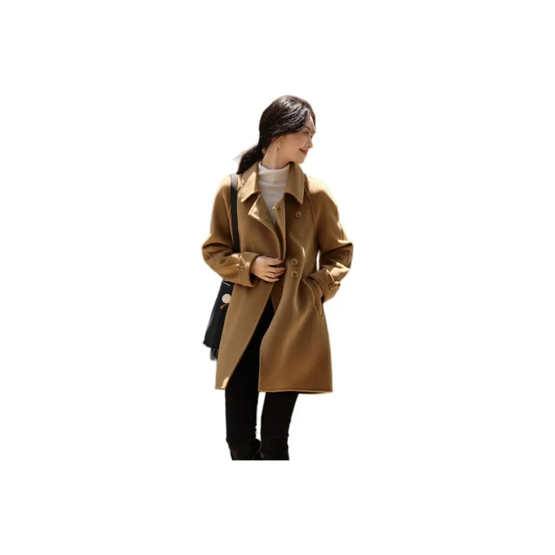 Mo Han Yi Mei Coat Women's Warm Camel-0