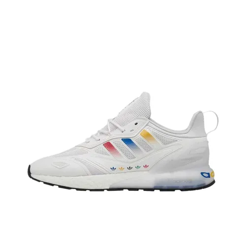 Adidas Originals ZX 2K BOOST 2.0 Anti Slip Wear Resistant Low Top Casual Shoes Unisex White