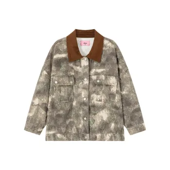 CHUU Cropped Coat Women's Camouflage