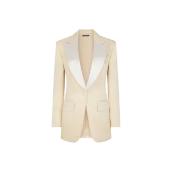 TOM FORD Lustrous Barathea Single Breasted Tuxedo Jacket