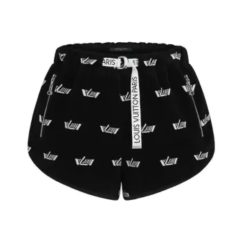 LOUIS VUITTON New Quarterly Products Of LV Knitted Sweatpants Women's Black