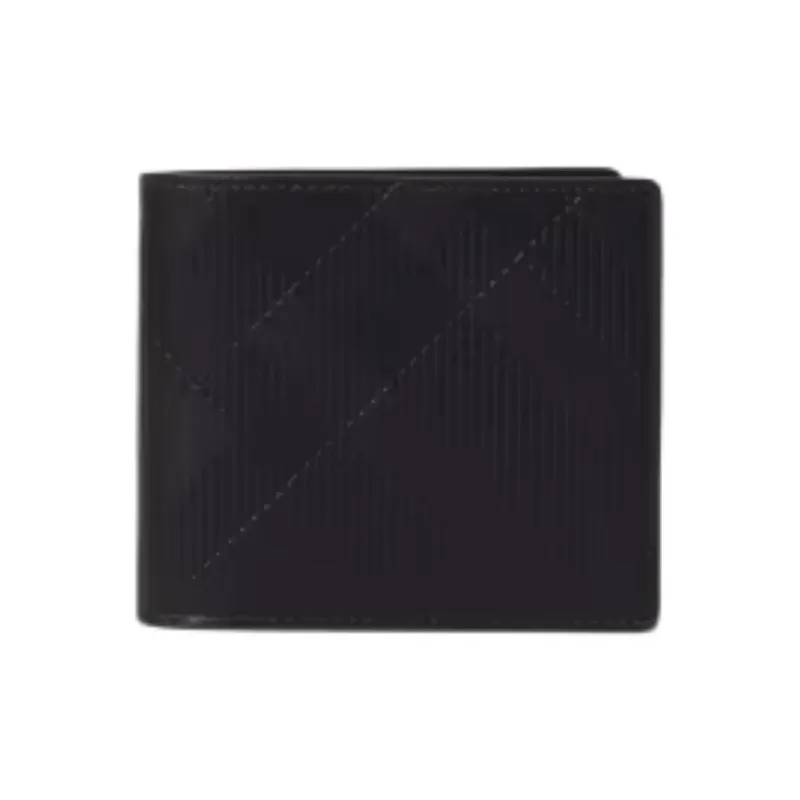 Burberry Embossed Wallet Men's Black-0