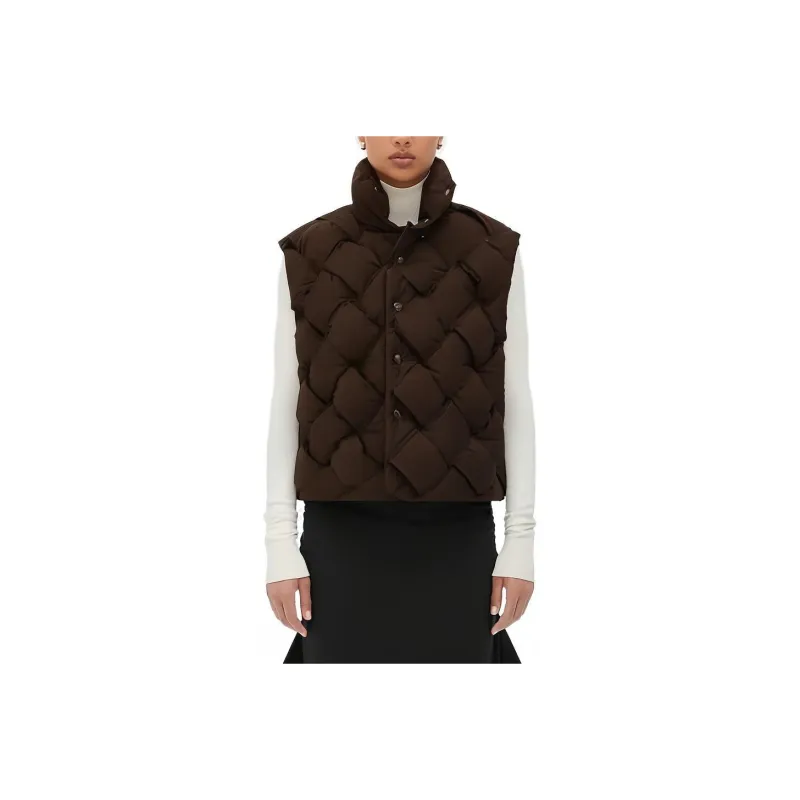 Bottega Veneta Vest Women's Chocolate Brown-0