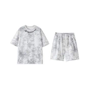 DJ.SPIRIT Casual Sportswear Unisex Tie Dye White