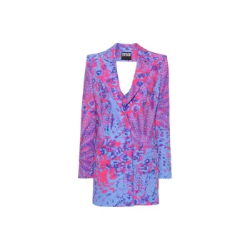VERSACE JEANS COUTURE Animalier Single-breasted Blazer