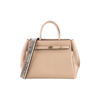Mulberry Calfskin One Shoulder Handbag Women's Beige