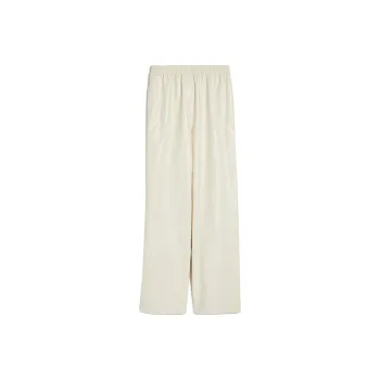 WEEKEND MaxMara Brezza Collection Coated Fabric Palazzo Trousers Casual Pants Women's White