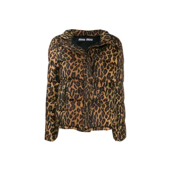 MIU MIU Puffer Jacket Women's Brown