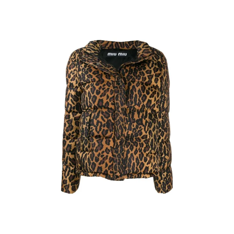 MIU MIU Puffer Jacket Women's Brown-0