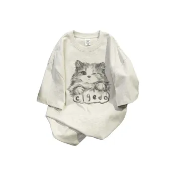 TONYBEAR T Shirts Men White Gray