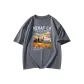Dark Gray-Short-Sleeved-Fragment Landscape White