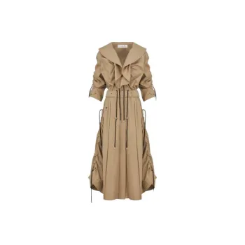 DIOR Trench Coats Women's Khaki