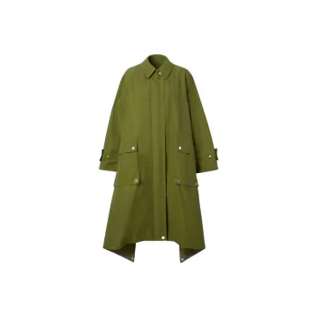 Burberry Trench Coats Women's Dark Fern Green