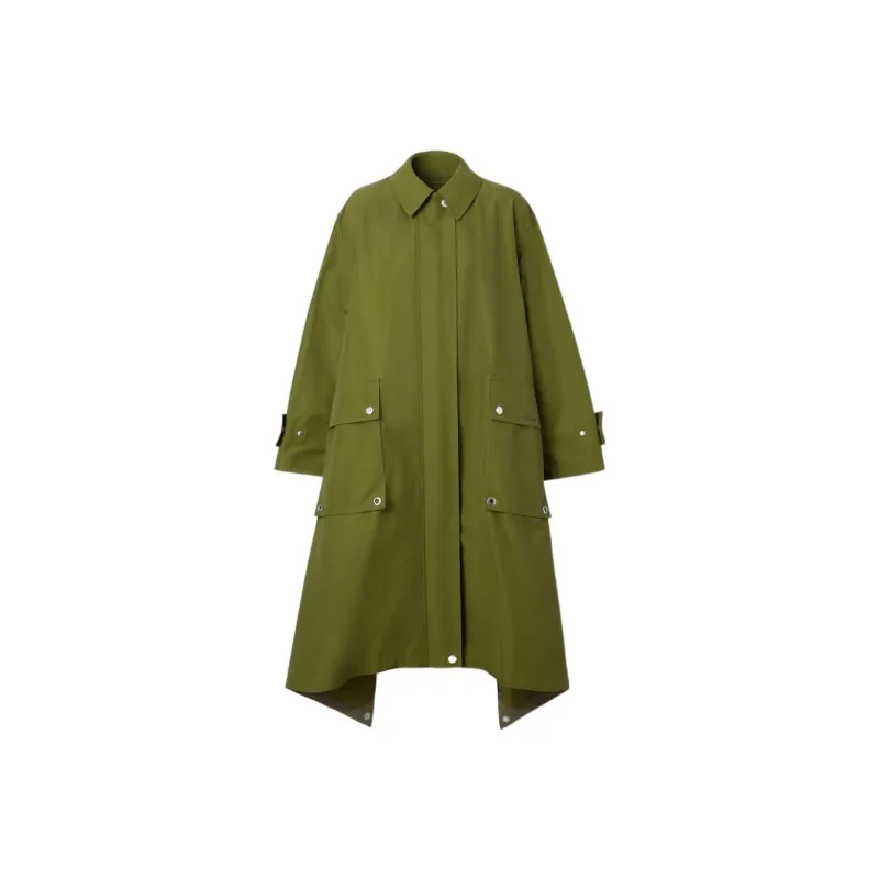 Burberry Trench Coats Women's Dark Fern Green-0