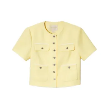 PSALTER Cropped Coats Women's Light Yellow