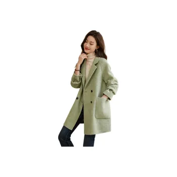 Mo Han Yi Mei Coats Women's Light Green