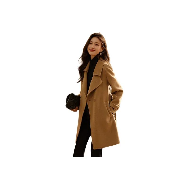 Mo Han Yi Mei Coats Women's Warm Camel-0