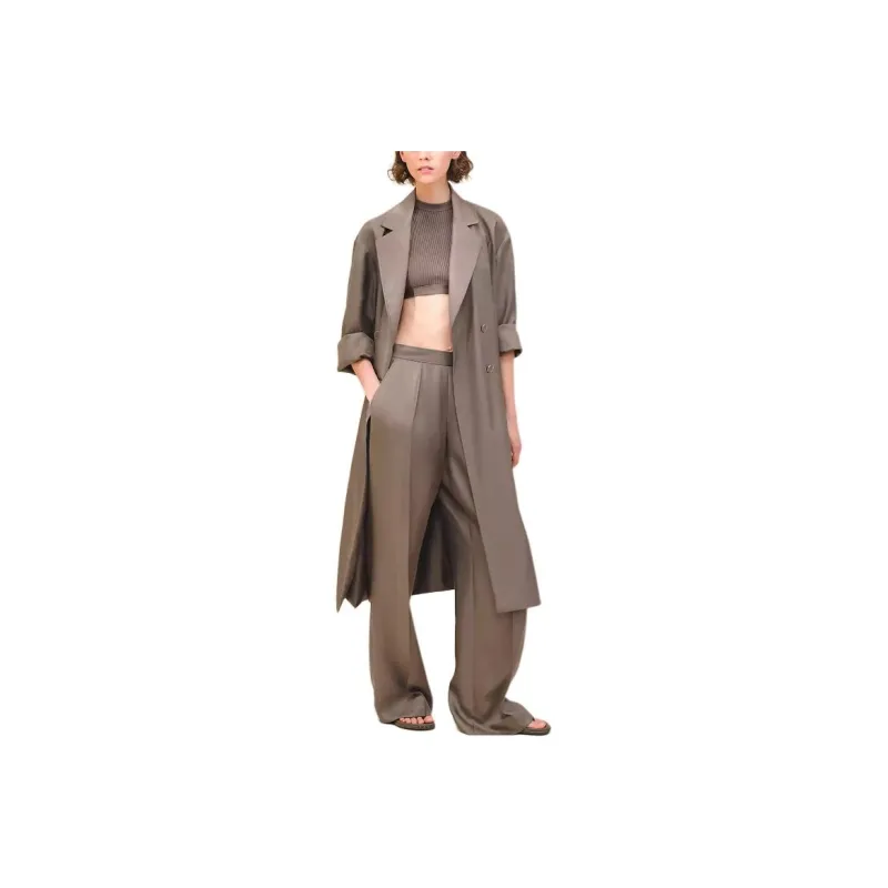 HERMES Coats Women's Gray-0