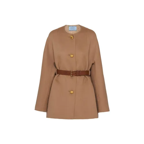PRADA Coats Women's Brown