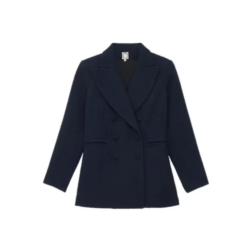 INES DE LA FRESSANGE Business Suit Coat Women's Blue