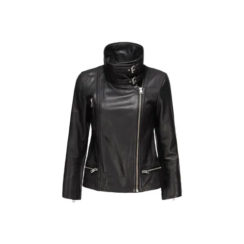 ALLSAINTS Leather Jacket Women's Black
