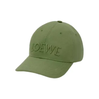 LOEWE Canvas Baseball Caps Unisex Green