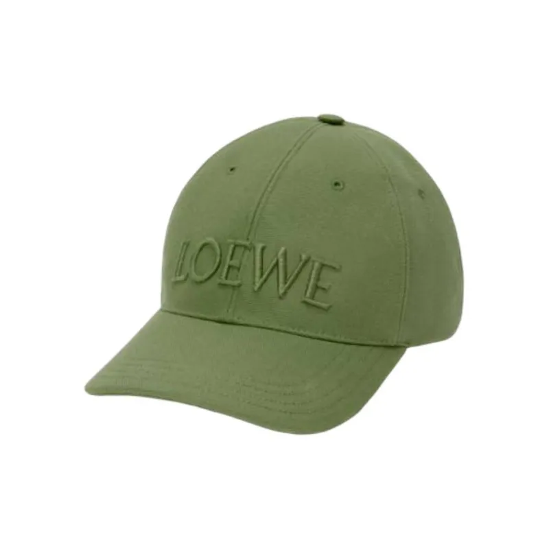 LOEWE Canvas Baseball Caps Unisex Green-0
