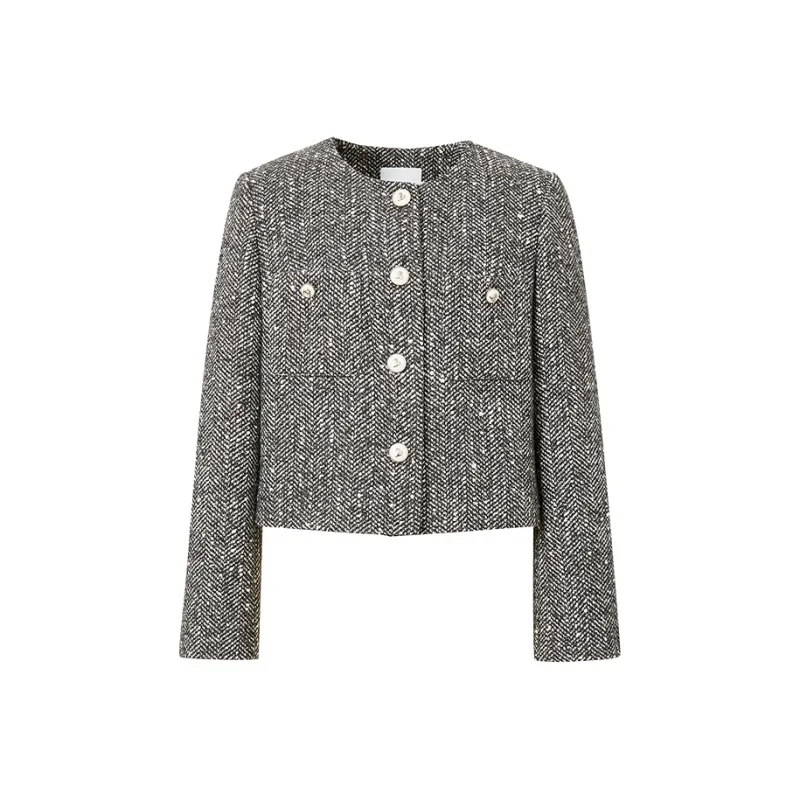 Hopeshow Cropped Coat Women's Gray-0