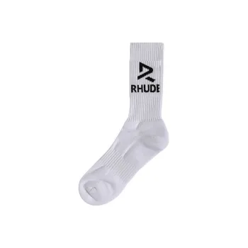 RHUDE Trophy Racing Sock 'White/Black'
