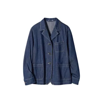 Ines De La Fressange X UNIQLO X Ines De La Fressange Denim Jackets Women's Navy Blue