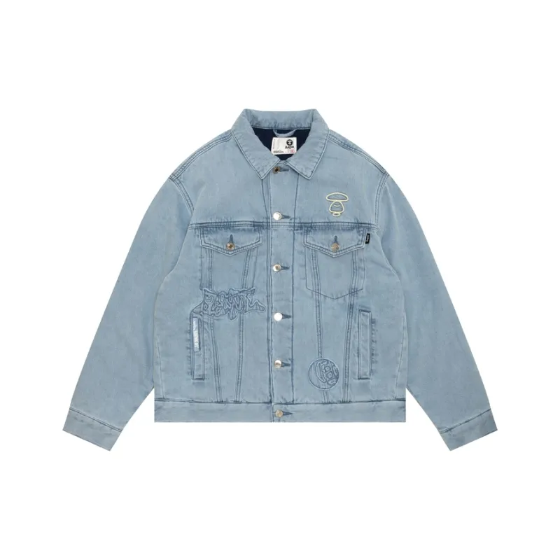 Aape Denim Jackets Women's Blue BLL-0