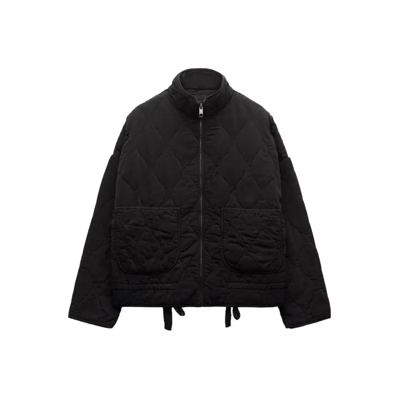 ZARA Puffer Jacket Women's Black-0