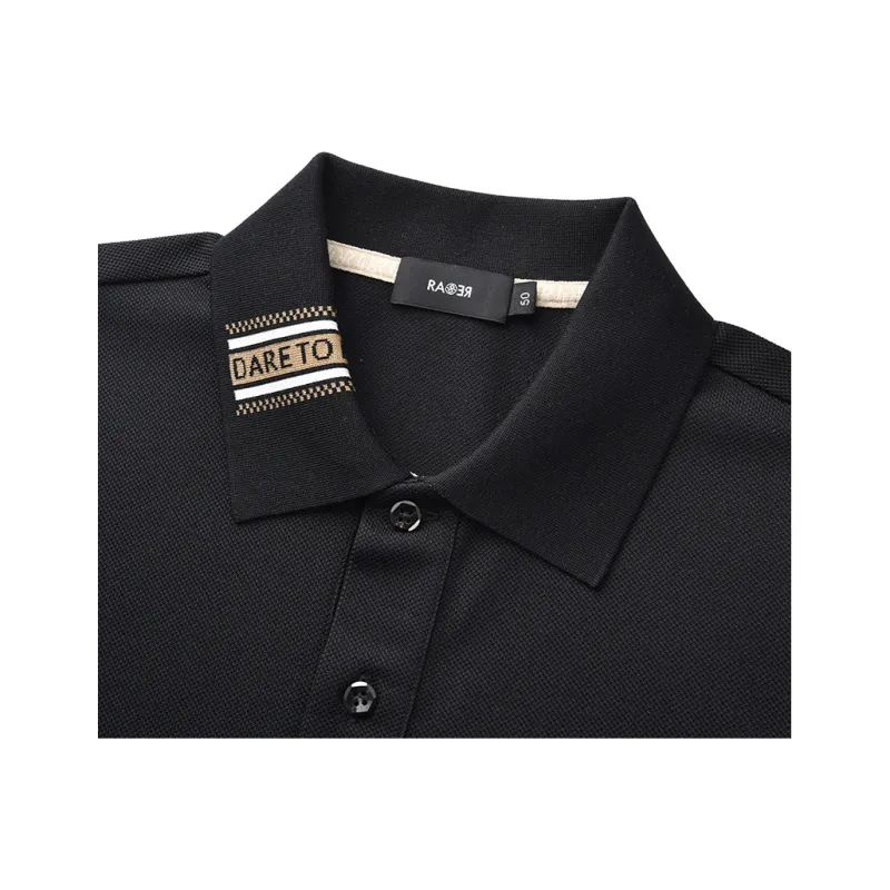 RARE Polo Shirts Men Black-4