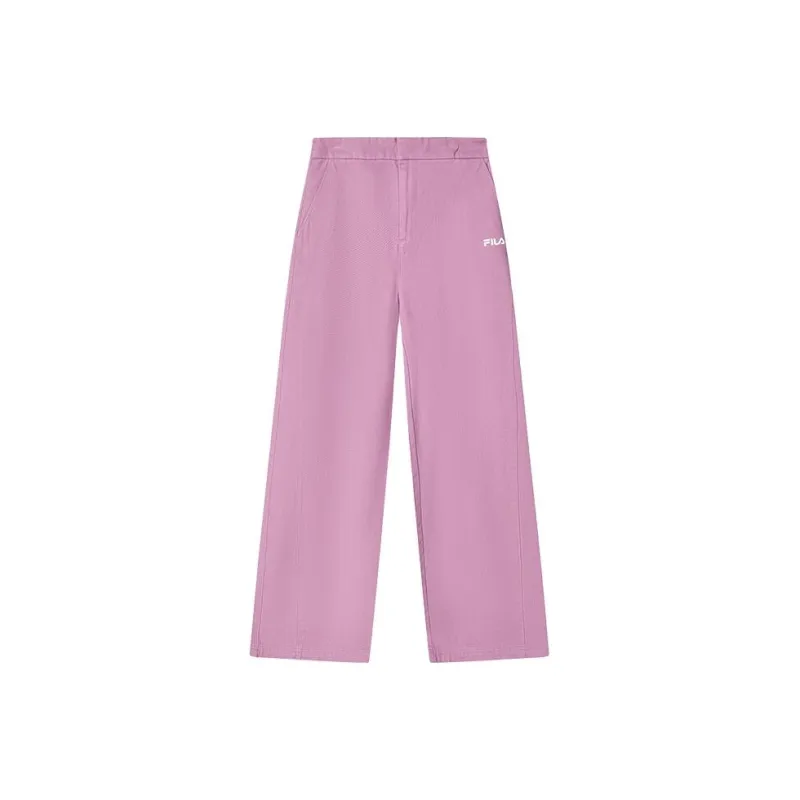 FILA Heritage Casual Pants Women's Purple Clay Red-0