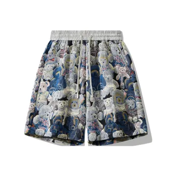WOKXSS Casual Shorts Unisex Blue Bear