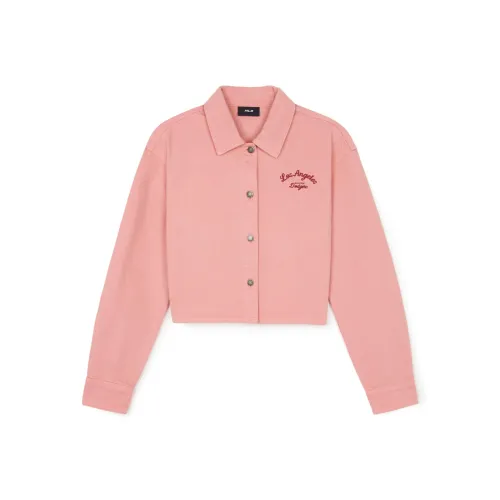 MLB Varsity Los Angeles Dodgers Denim Jacket Women's Pink