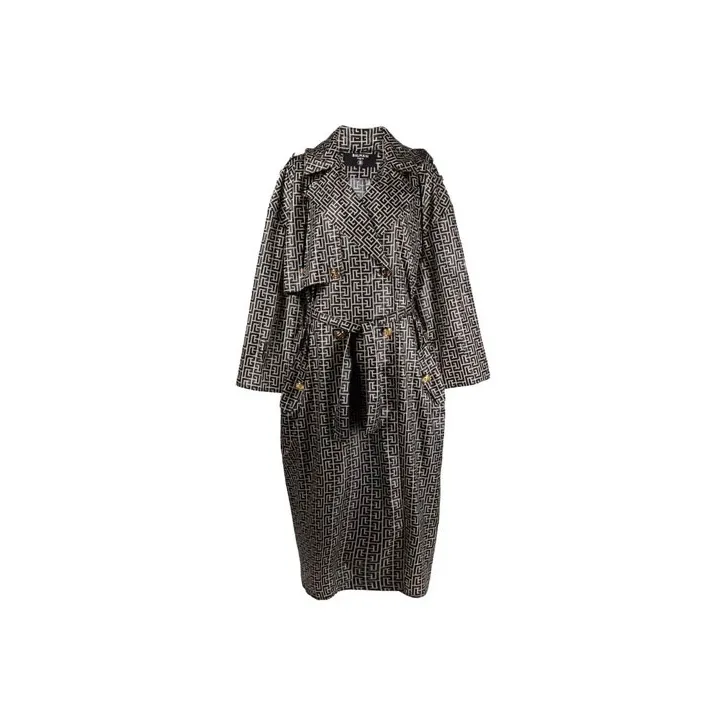 BALMAIN Trench Coats Women's Black-0