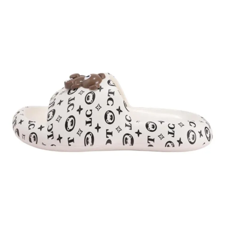 TEDDY ISLAND 2025 Cute Bear EVA Platform Home Slippers With Squashy And Bouncy Feeling Outerwear-5