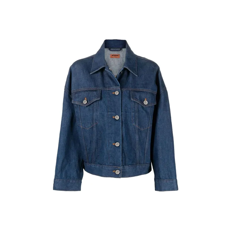 MISSONI Buttoned Long-Sleeved Denim Jacket-0